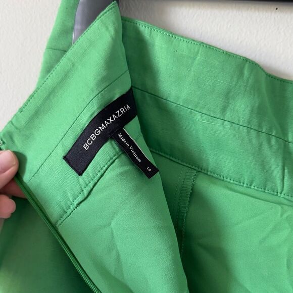 ⭕️ BCBGMAXAZRIA Pants Emerald Green Wide Leg Small - Picture 5 of 7